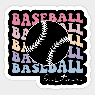 Baseball Sister Cute Sticker